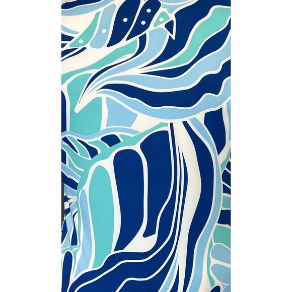 La Mer Luxe Womens Blue & White Abstract Pattern Blouse Size S - Picture 4 of 8